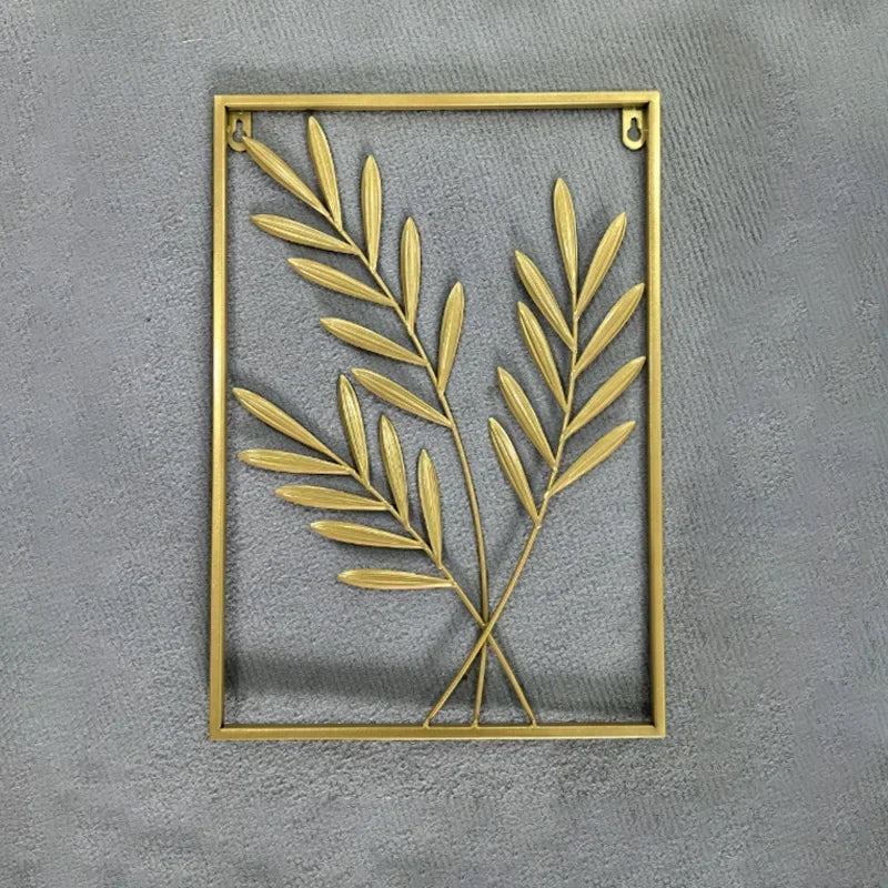 Nordic Metal Leaf Plant Wall Decor