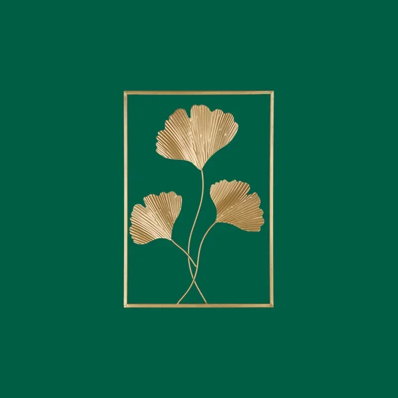 Nordic Metal Leaf Plant Wall Decor