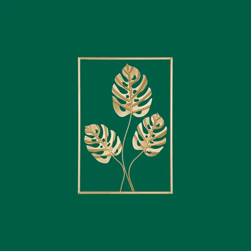 Nordic Metal Leaf Plant Wall Decor