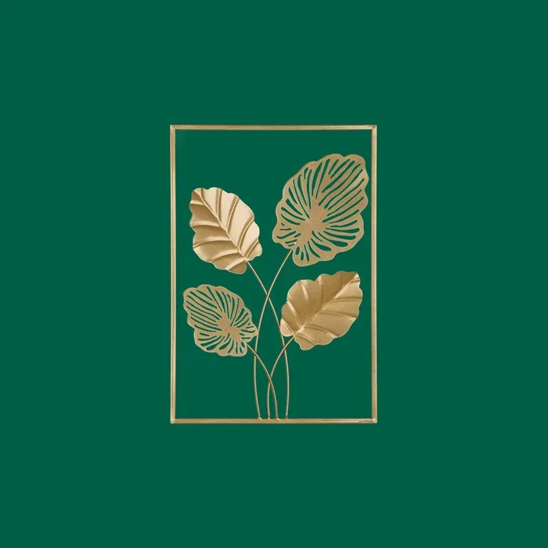 Nordic Metal Leaf Plant Wall Decor