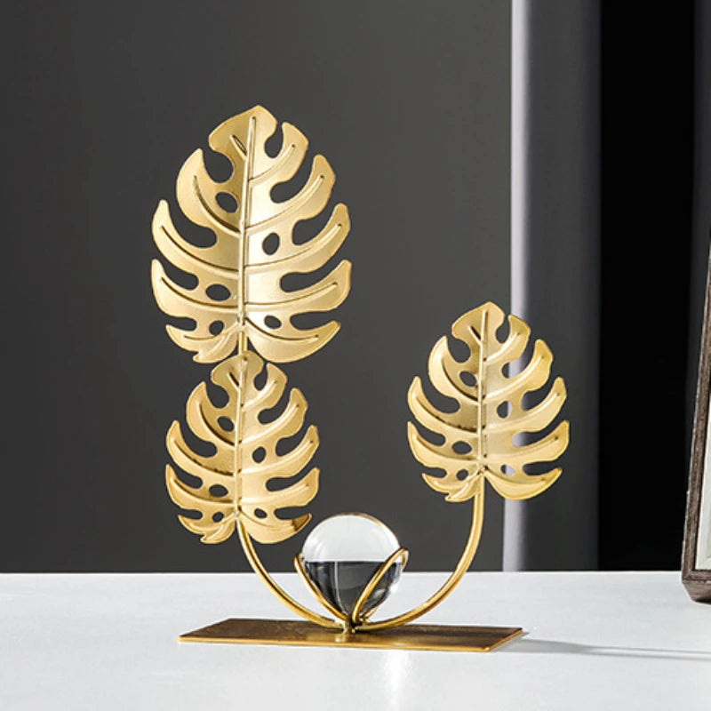 Gold Ginkgo Leaf Iron Crafts Decoration